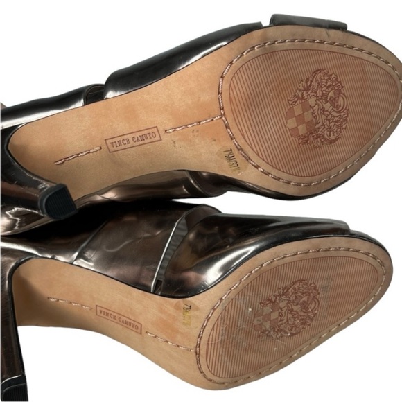 Elegant Black and Silver Women's Sandals Vince Camut - Picture 6 of 6